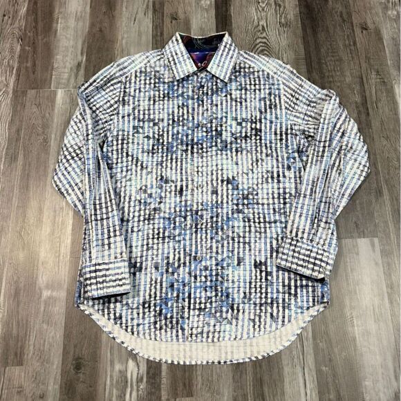 Size Large - Robert Graham Men's Classic Fit Shirt Colorful Embroidery - Picture 1 of 4
